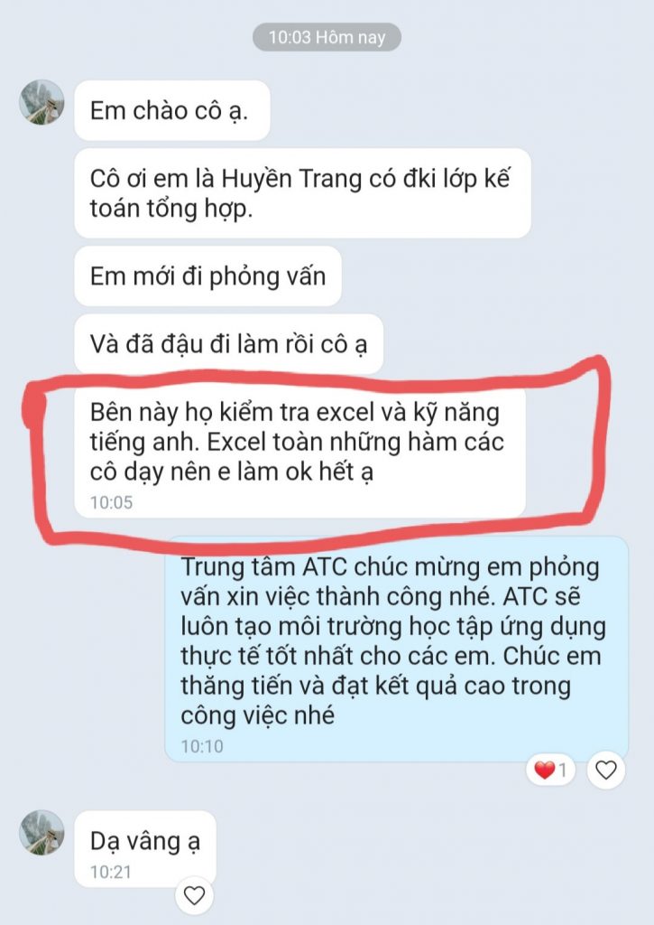 lop dao tao ke toan o thanh hoa Học viên ATC phản hồi đi phỏng vấn XIN VIỆC THÀNH CÔNG nhờ đã học tại ATC... Tất cả kỹ năng ATC đào tạo