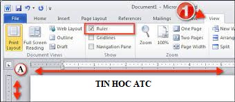 Học tin học văn phòng tại Thanh Hóa Bạn muốn hiển thị thanh thước ngang và dọc để căn chỉnh văn bản, hãy tham khảo cách làm