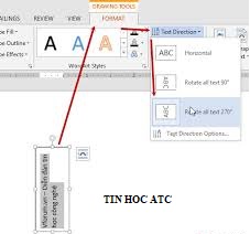Hoc tin hoc van phong tai Thanh Hoa Khi thiết kế văn bản hoặc tạo bảng, bạn muốn xoay ngang chữ? Tin học ATC xin giới thiệu bạn