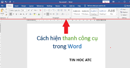 Hoc tin hoc o thanh hoa Nếu thanh công cụ trong word của bạn bị biến mất, bạn hãy thử tham khảo bài viết này nhé!1.Thanh Công Cụ Trong