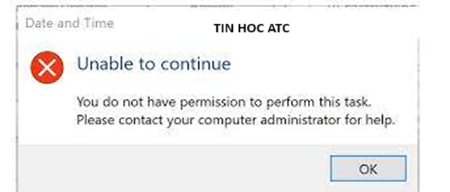 Trung tam dao tao tin hoc van phong o Thanh Hoa Khi gặp thông báo unable to continue date and time phải xử lý như thế nào? Mời bạn