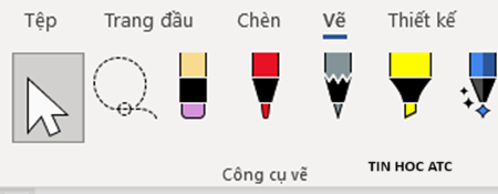 Hoc tin hoc van phong o Thanh Hoa Cách lấy bút vẽ trong word, giúp bạn soạn thảo văn bản, tin học ATC xin chia sẽ cùng bạn trong