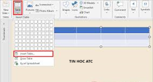 Trung tam tin hoc tai thanh hoa Để giúp người dùng trình bày số liệu trong powerpoint thì việc sử dụng table là vô cùng hợp lí, vậy