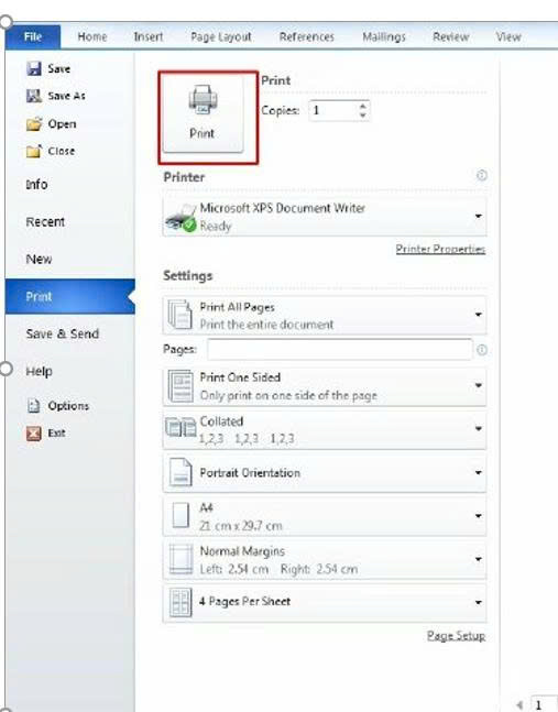 Học tin học cấp tốc ở thanh hóa Làm thế nào để in ¼ giấy in A4, bạn hãy thử làm theo cách sau đây nhé!Đối với wordCách in 1/4 giấy A4 