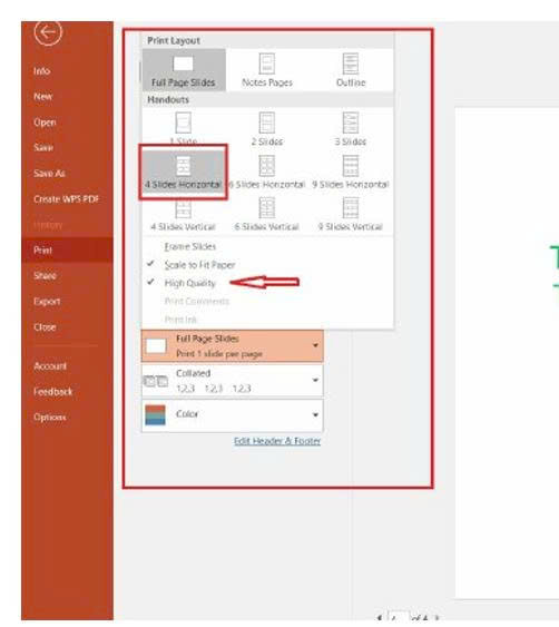 Học tin học cấp tốc ở thanh hóa Nếu bạn muốn in 4 slide trên 1 mặt giấy, hãy làm theo các bước sau đây nhé!Bước 1:Mở file PowerPoint